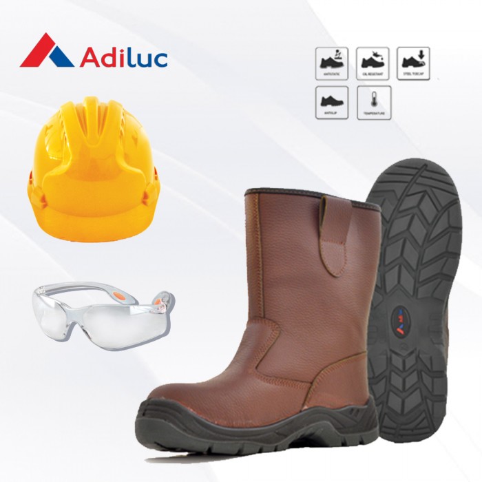 Paket Adiluc Athena  Safety  Shoes Helmet ABS Safety  